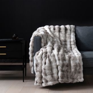 Brookstone Luxe Faux Fur Heated Throw Blanket - Exclusive | Bloomingdale's Sale Home