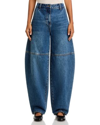 High Rise Barrel Jeans in Indigo