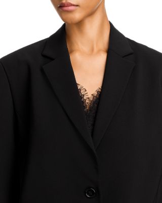 Wool Blend Boxy Blazer