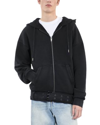 The Kooples - Cotton Belted Full Zip Hoodie
