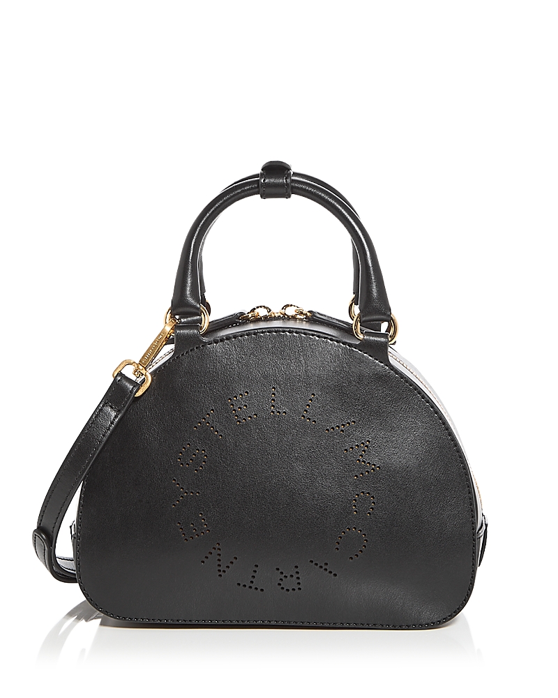 Stella Mccartney Rounded Silhouette Bag With Gold-tone Hardware In Black