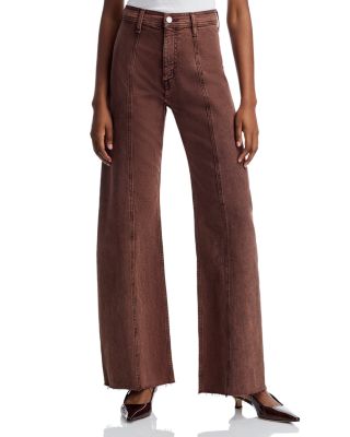 Pistola - Penny Seamed High Rise Wide Leg Jeans in Dark Roast