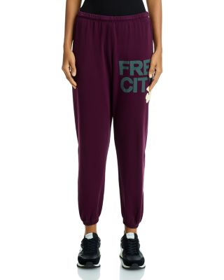 Cotton Logo Sweatpants in Eggplant