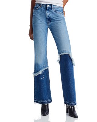 MOTHER - The Dual Desperado Sneak In High Rise Jeans in Double Whammy