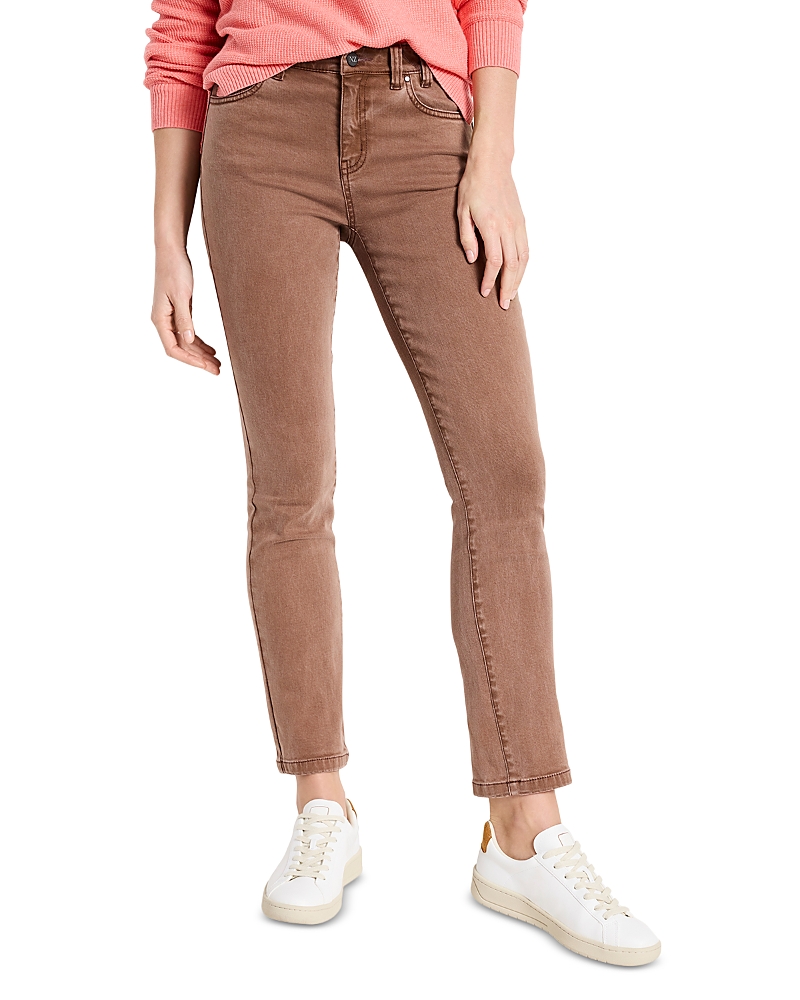 Nic+Zoe Mid Rise Straight Ankle Jeans in Tandoori