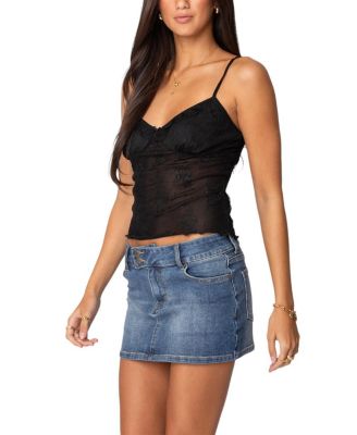 Angelina Sheer Lace Tank Top