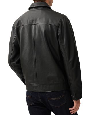 Haymarket Zip Front Leather Jacket