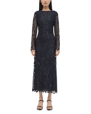 Vanina Long Sleeve Lace Midi Dress