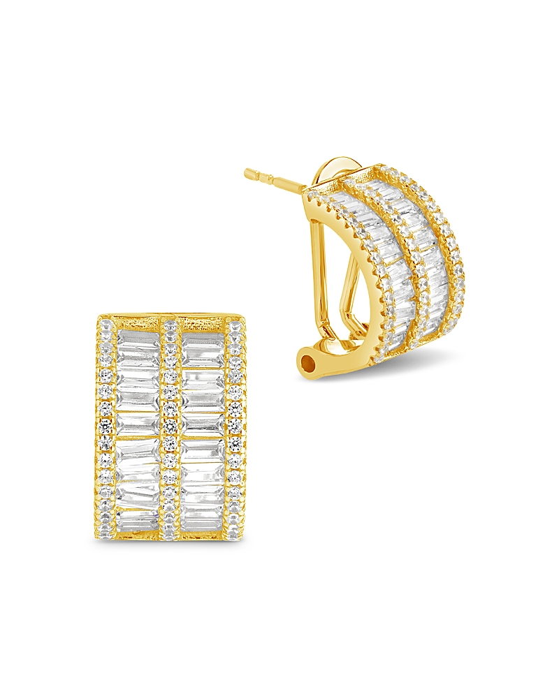 Sterling Forever Serena Hoop Earrings In Gold