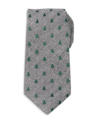 Holiday Tree Herringbone Silk Tie