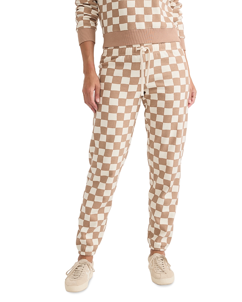 Marine Layer Anytime Checkerboard Joggers In Checkerboard