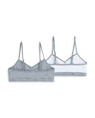 Girls' Cotton Stretch Jersey Bralettes, Pack of 2 - Big Kid
