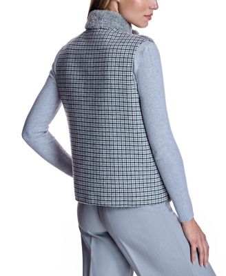 Mixed-Media Shearling Vest