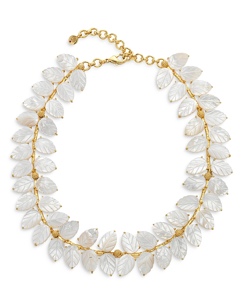Capucine De Wulf Mermaid Garden Vine Necklace, 17 In White/gold