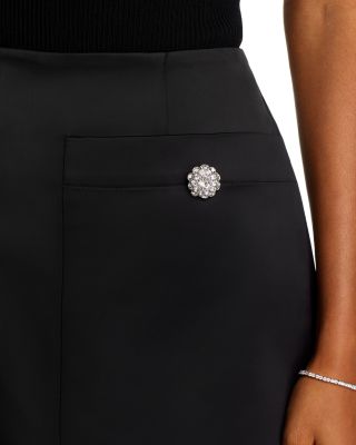 Carey Satin Embellished Skirt 