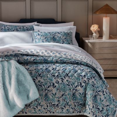 AQUA - Reversible Printed Cotton Quilt Set - Exclusive