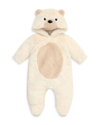 Unisex Faux Fur Polar Bear Coverall - Baby