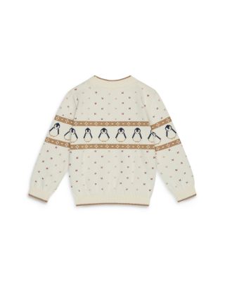 Unisex Penguin Fair Isle Knit Sweater - Baby