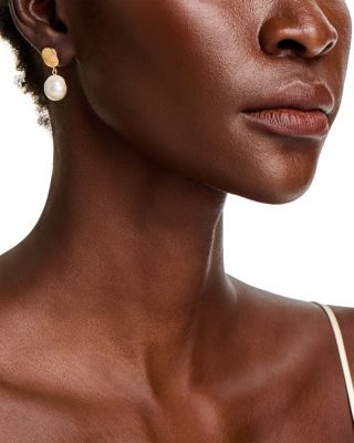 Cultured Freshwater Baroque Pearl Drop Earrings in 14K Yellow Gold