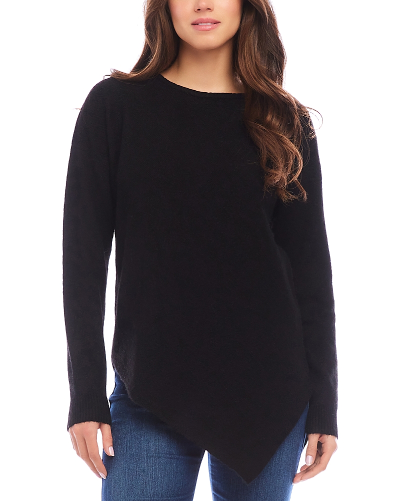 Shop Karen Kane Asymmetric Hem Sweater In Black
