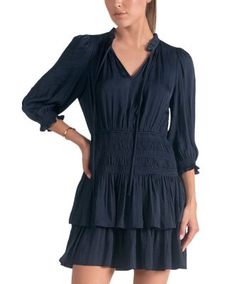 Elan Tiered Smocked Dress