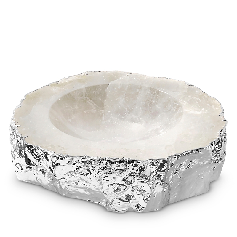Anna New York Casca Crystal Bowl, Silver In Clear/ White Silver