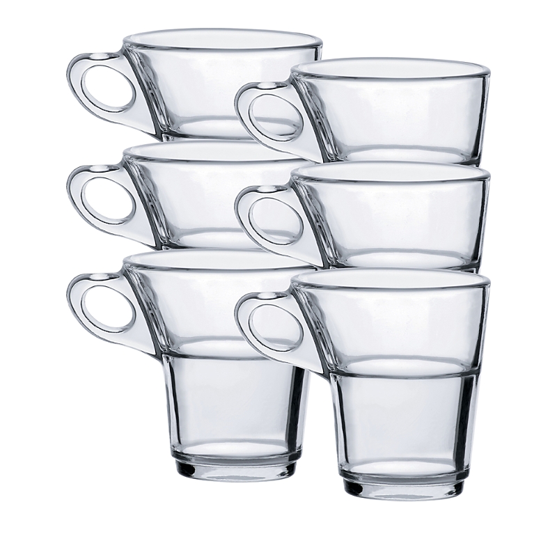 Duralex Caprice 3 Oz. Espresso Mug, Set Of 6 In Clear