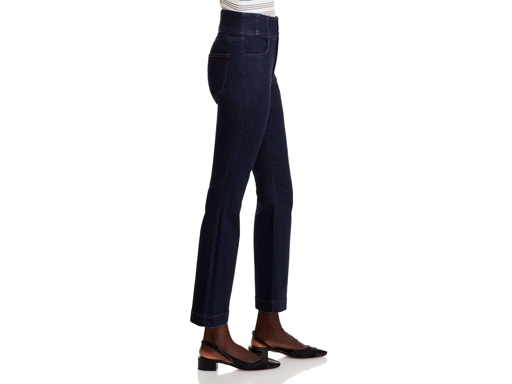 Carson Corset Waist Kick Flare Jeans in — Image 4