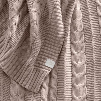 Cable Knit Organic Cotton Baby Blanket