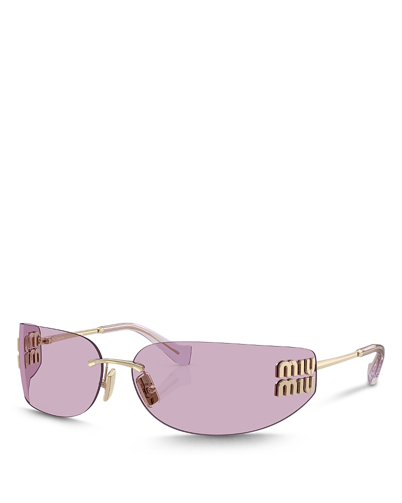 Miu Miu Rectangle Sunglasses, 75mm