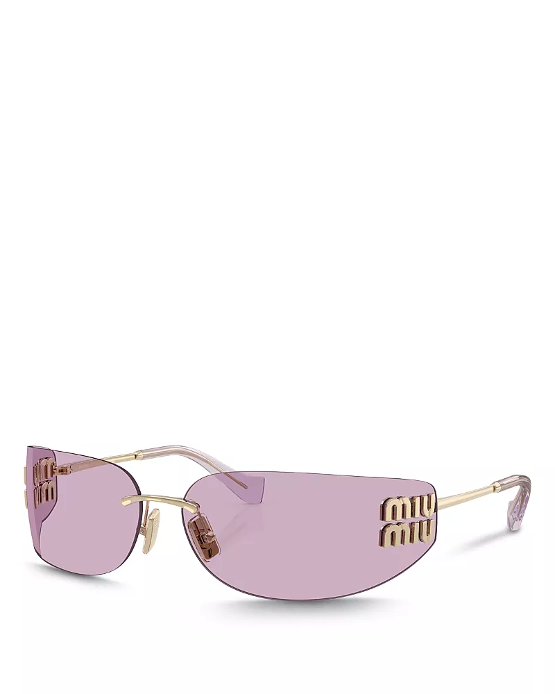 Miu Miu Rectangle Sunglasses, 75mm