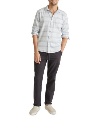 Cotton Stretch Stripe Regular Fit Button Down Selvage Shirt