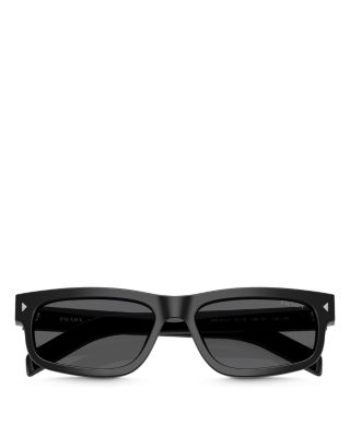 Iconic Plaque Rectangle Sunglasses, 57mm
