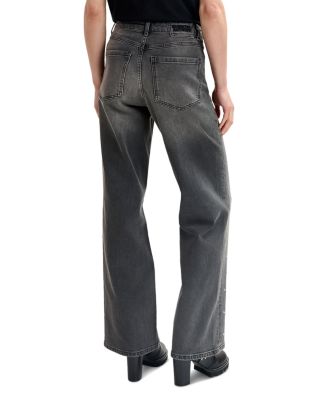 High Rise Wide Leg Jeans in Earl Grey