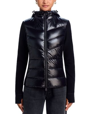 Quilted Down Front Cardigan