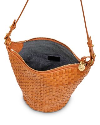 Petite Jeanne Woven Leather Bucket Bag