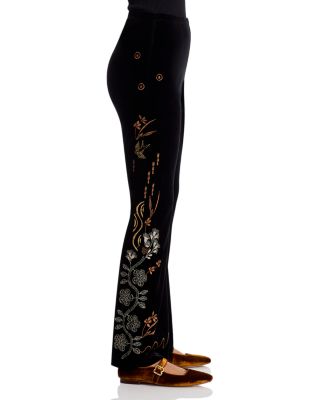 Stretch Velvet Slim Bootcut Pants