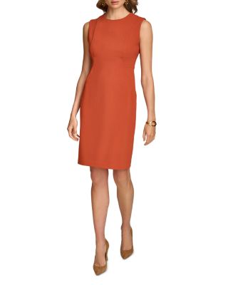 【Donna Karan New York】Petite Jewel-Neck Side-Ruched Dress Donna Karan New York Petite Jewel-Neck Side-Ruched Dress