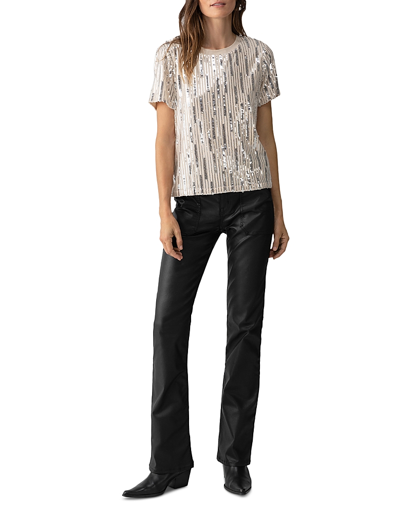 Sanctuary Sequin Mesh Tee In Lets Celebrate