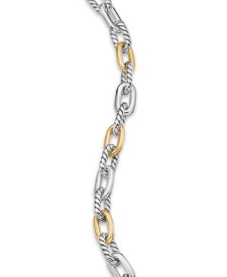 DY Madison&reg; Chain Bracelet in Sterling Silver with 18K Yellow Gold, 5.5mm