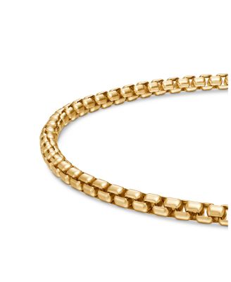 18K Yellow Gold Chain Bel Aire Box Link Bracelet