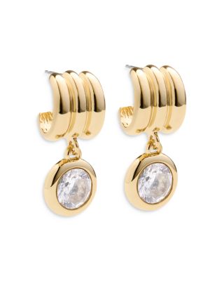 BAUBLEBAR - Loreli Cubic Zirconia Charm Triple Row Huggie Hoop Earrings