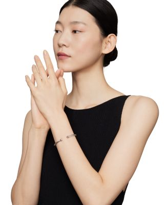 Classic Cable Bracelet in Sterling Silver with 18K Rose Gold, 4mm