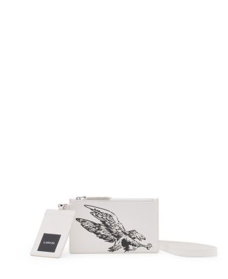 Lanvin X Future Leather Double Clutch With Eagle Print
