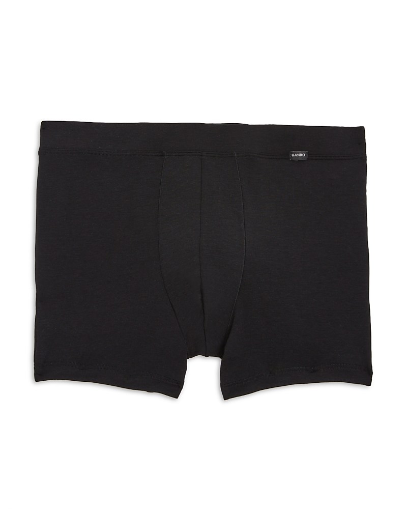 Hanro Natural Function Stretch-jersey Boxer Briefs In Deep Black