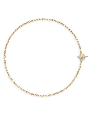 David Yurman - DY Madison&reg; Pav&eacute; Diamond Toggle Chain Necklace in 18K Yellow Gold, 3mm