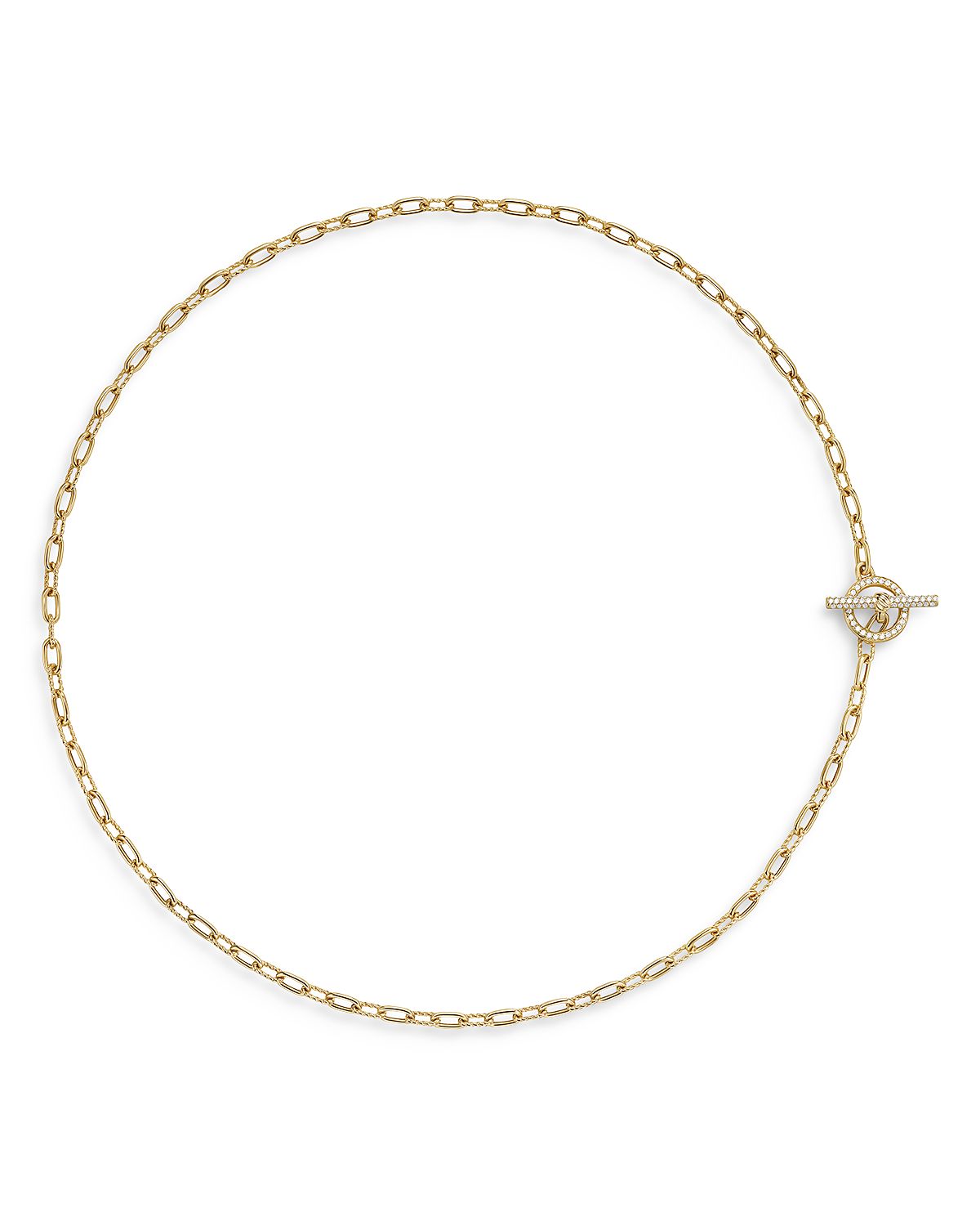 Dy Madison Pave Diamond Toggle Chain Necklace