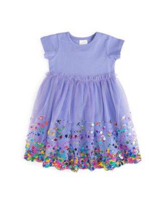 Sweet Wink - Girls' Lavender Confetti Short Sleeve Tutu Dress - Little Kid, Big Kid