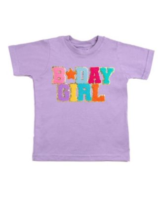 Sweet Wink - Girls' Birthday Girl Patch Short Sleeve T-Shirt - Little Kid, Big Kid