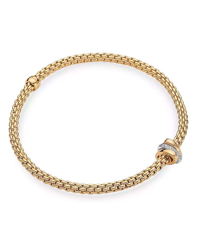 Fope 18K Yellow Gold Prima Diamond Flex'it Bracelet